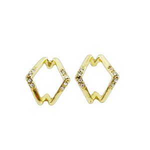 Vintage gold stone earrings #217-82